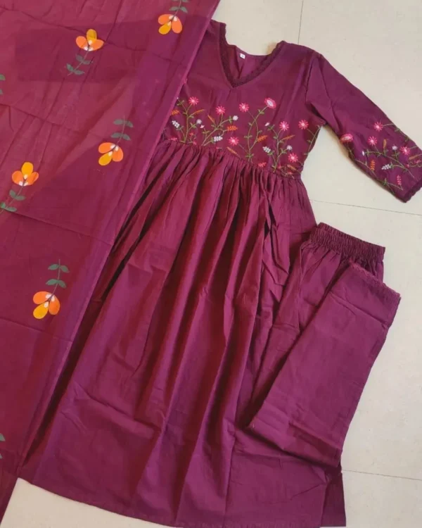 Jaipuri Cotton Anarkali Suit Set
