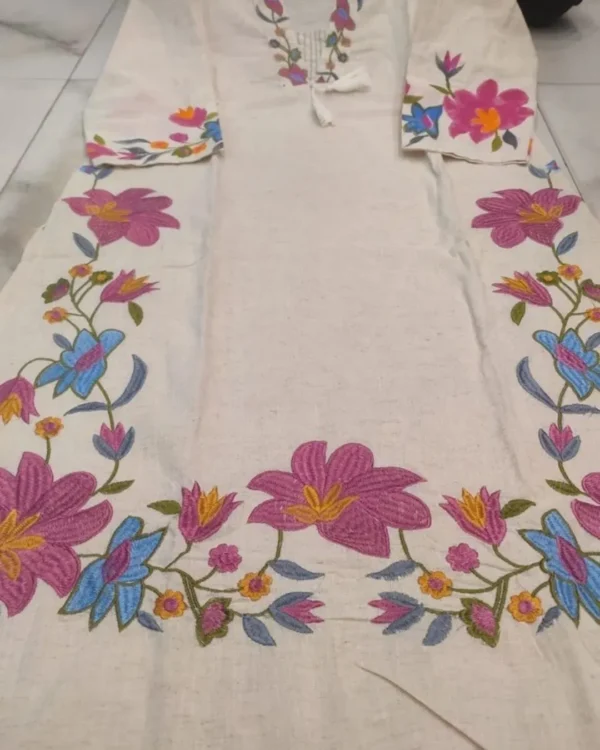 Khadi Cotton Embroidery Suit Set