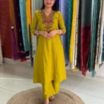 Lemon Yellow Kurti Pant Dupatta Set