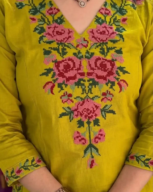 Lemon Yellow Kurti Front