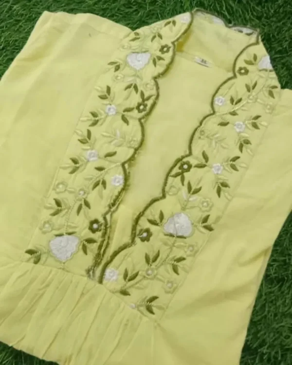 Lime Green Kurti With Pant Dupatta
