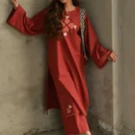 Maroon Cotton Printed Co-Ord Set