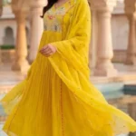 Mustard Yellow Cotton Suit Set