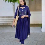 Navy Blue Ghera Suit Set