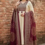 Off White Color Salwar Suit​ With Dupatta