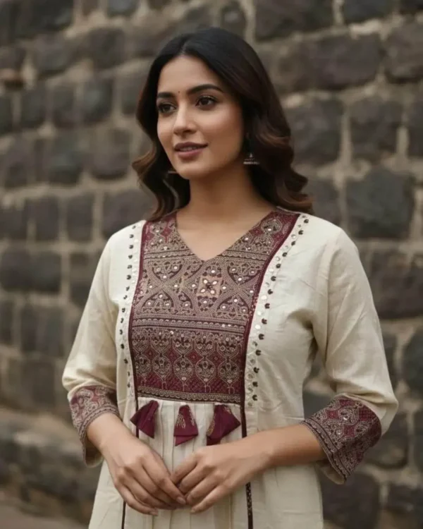 Off White Color Salwar Suit​ With Dupatta