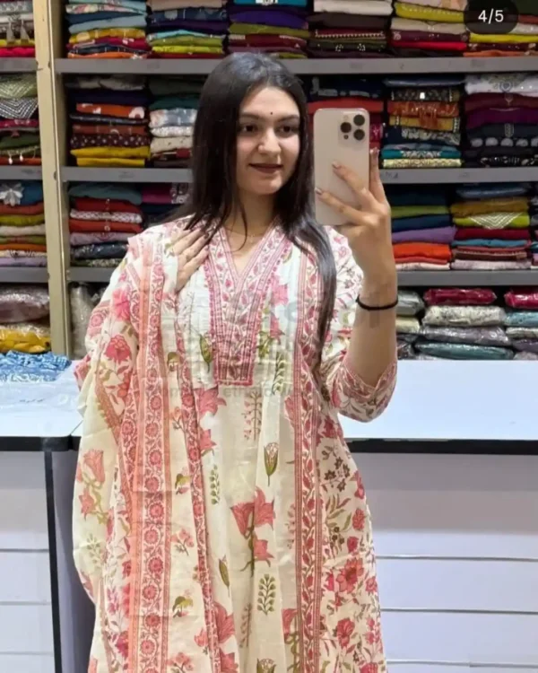 Off White Palazzo Salwar Suit Set