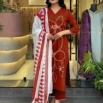 Printed Cotton Suit Set With Dupatta​