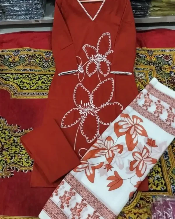 Printed Cotton Suit Set With Dupatta​