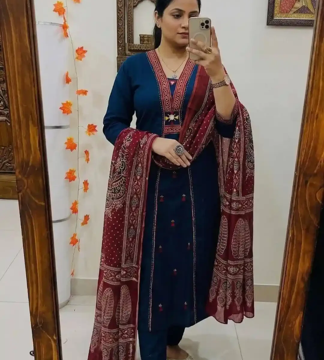 Printed Pure Cotton Suit Set With Dupatta