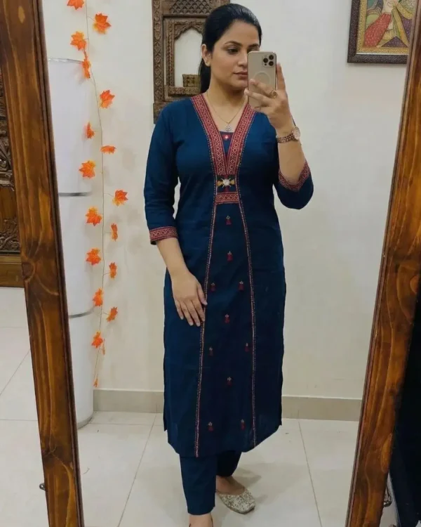Printed Pure Cotton Suit Set With Dupatta