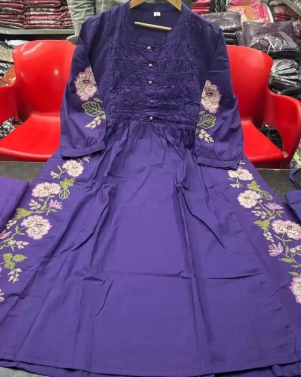 Purple Colour Anarkali Suit Set