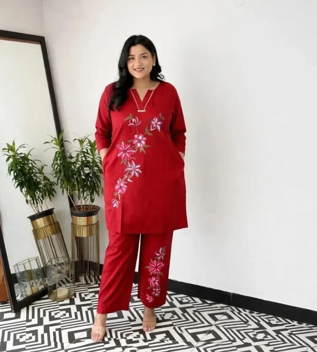 Sanganeri Printed Cotton Kurti Pant Set