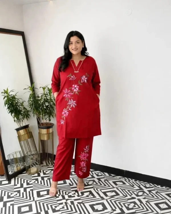 Sanganeri Printed Cotton Kurti Pant Set