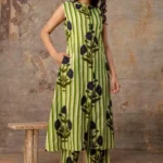 Sleeveless Kurti White With Pant Set​
