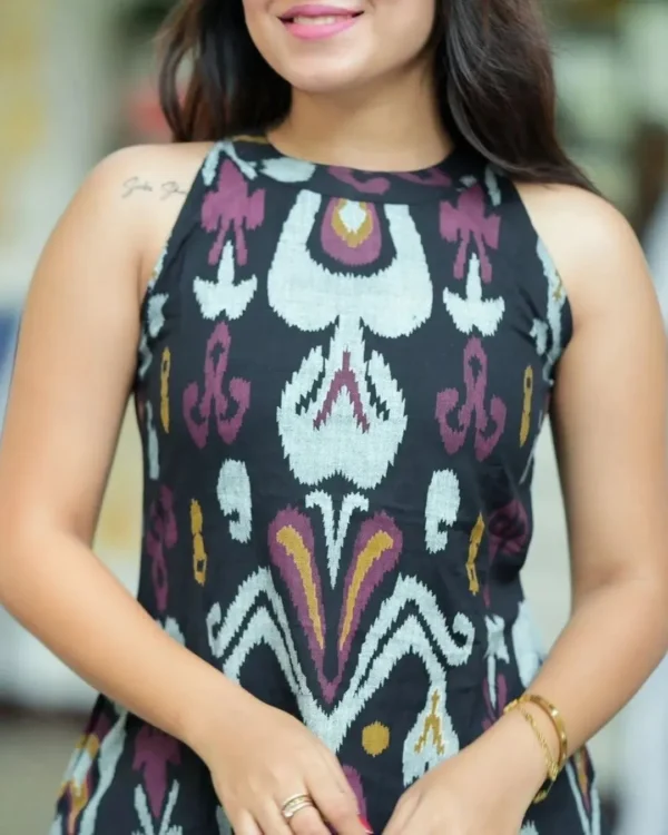 Sleeveless Multi Color Kurti Pant Set