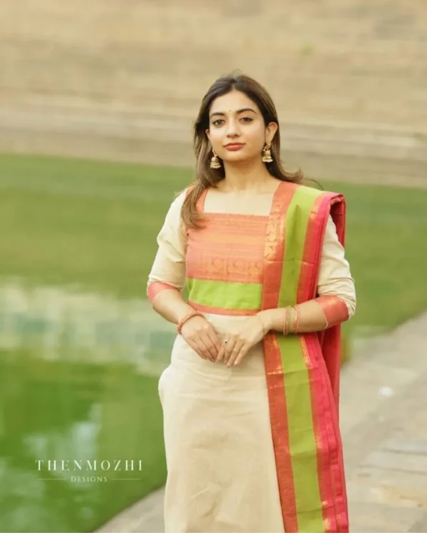 South Cotton Kurti Pant With Dupatta
