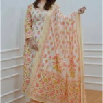 White Digital Print Suit Set