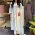 White Floral Print Style Suit Set