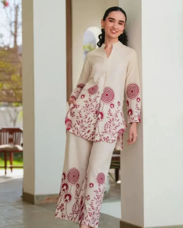 White Professional Office Wear Kurti Set