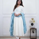 White Suit With Dupatta Set