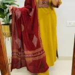 Yellow Pakistani Style Floral Printed Suit Set
